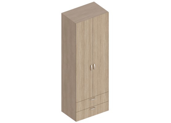 МС "Ева" Шкаф 2-ств с 2 ящиками 800х520х2300 Тира/Кадена вуд, Велес