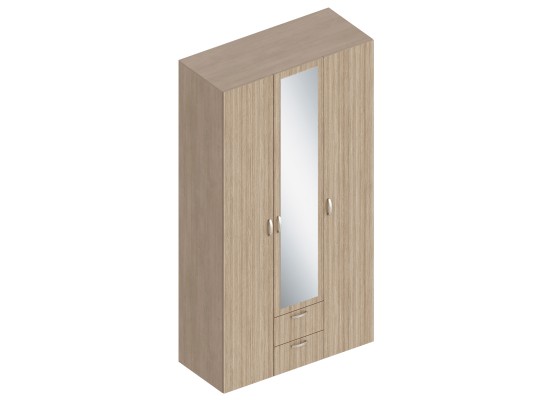 МС "Ева" Шкаф 3-ств с 2 ящиками 1200х520х2300 Тира/Кадена вуд, Велес