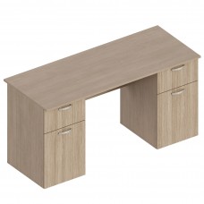 МС "Ева" Стол письменный 2-х тумбовый 1500х600х760 Тира/Кадена вуд