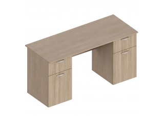 МС "Ева" Стол письменный 2-х тумбовый 1500х600х760 Тира/Кадена вуд