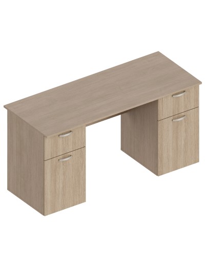 МС "Ева" Стол письменный 2-х тумбовый 1500х600х760 Тира/Кадена вуд, Велес