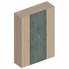 МС "Ева" Шкаф 4-ств для одежды 1600х520х2300 Тира/Кадена вуд/Палм грин