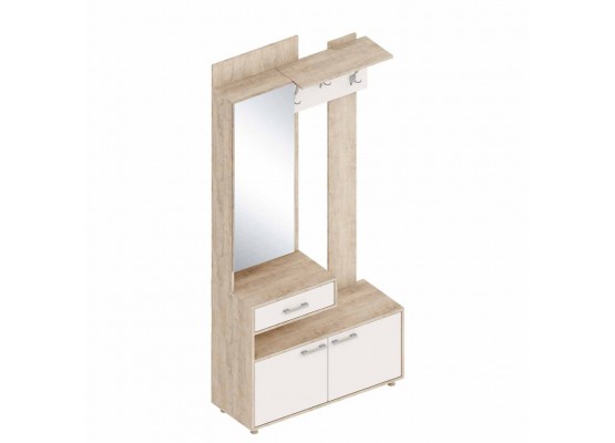 Вешалка с зеркалом «Граф» 1000х380х2145, Велес