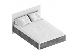 МС "Лео 2" Кровать 1,4 (футорка 10) 1506х2049х970 Айрон рок/Фрезеровка
