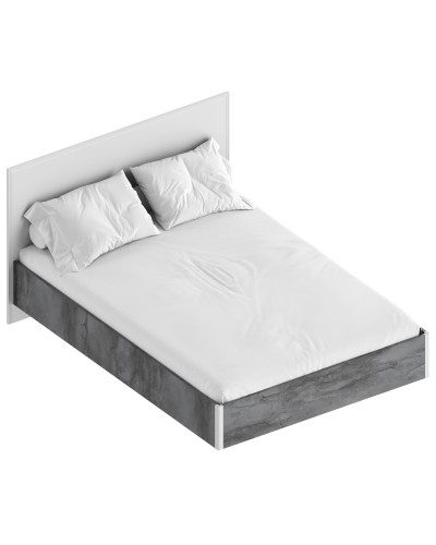 МС "Лео 2" Кровать 1,4 (футорка 10) 1506х2049х970 Айрон рок/Фрезеровка, Велес