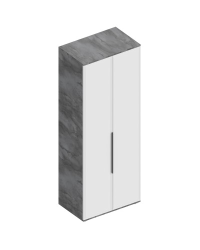 МС "Лео 2" Шкаф 2-ств для одежды 800х500х2100 Айрон рок/Фрезеровка, Велес