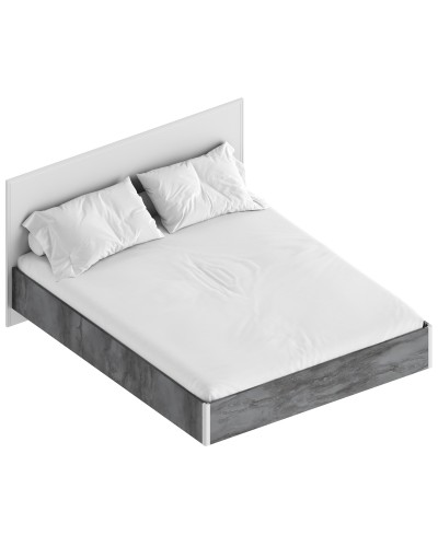 МС "Лео 2" Кровать 1,6 (футорка 10) 1706х2049х970 Айрон рок/Фрезеровка, Велес