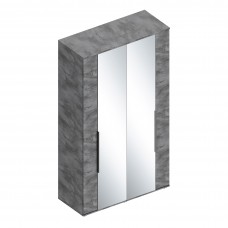 МС "Лео 2" Шкаф 4-ств с зеркалом 1200х500х2100 Айрон рок