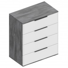 МС "Лео 2" Комод с 4 ящиками 800х460х945 Айрон рок/Фрезеровка (ПАЗ)