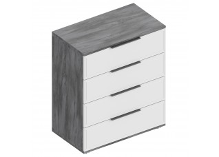 МС "Лео 2" Комод с 4 ящиками 800х460х945 Айрон рок/Фрезеровка (ПАЗ)