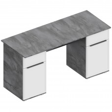 МС "Лео 2" Стол письменный 2-х тумбовый 1500х600х760 Айрон рок/Фрезеровка