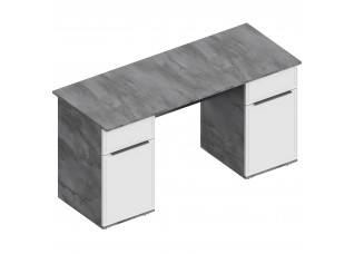 МС "Лео 2" Стол письменный 2-х тумбовый 1500х600х760 Айрон рок/Фрезеровка