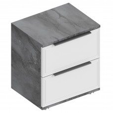 МС "Лео 2" Тумба прикроватная с 2 ящиками 450х360х500 Айрон рок/Фрезеровка (ПАЗ)