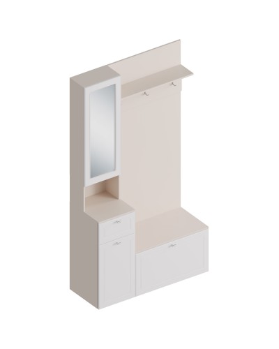 МС "Лорэн" Прихожая Компакт ЛЕВЫЙ/ПРАВЫЙ 1200х450х2200 Тефия, Велес