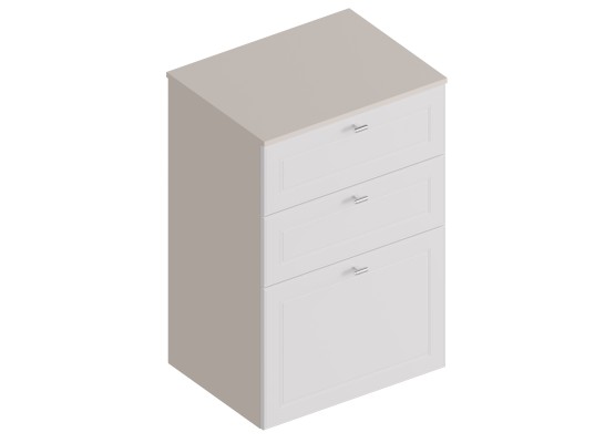 МС "Лорэн" Тумба 1-ств с 2 ящиками 600х460х920 Тефия, Велес