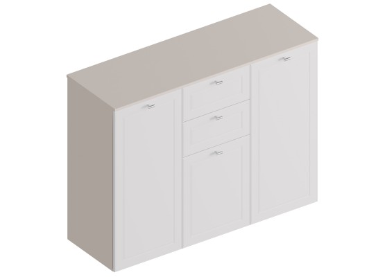 МС "Лорэн" Комод 3-ств с 2 ящиками 1350х460х1050 Тефия, Велес