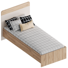 МС "Сицилия" Кровать 0,9 (футорка 10) 1052х2032х1020 Дуб альпийский/Тефия