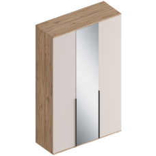 МС "Сицилия" Шкаф 3-ств с зеркалом 1400х520х2300 Дуб альпийский/Тефия