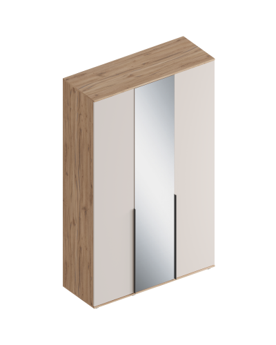 МС "Сицилия" Шкаф 3-ств с зеркалом 1400х520х2300 Дуб альпийский/Тефия, Велес