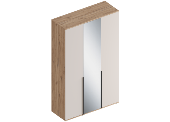 МС "Сицилия" Шкаф 3-ств с зеркалом 1400х520х2300 Дуб альпийский/Тефия, Велес