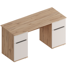 МС "Сицилия" Стол письменный 2-х тумбовый 1500х600х760 Дуб альпийский/Тефия
