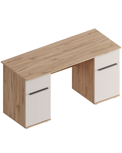МС "Сицилия" Стол письменный 2-х тумбовый 1500х600х760 Дуб альпийский/Тефия, Велес