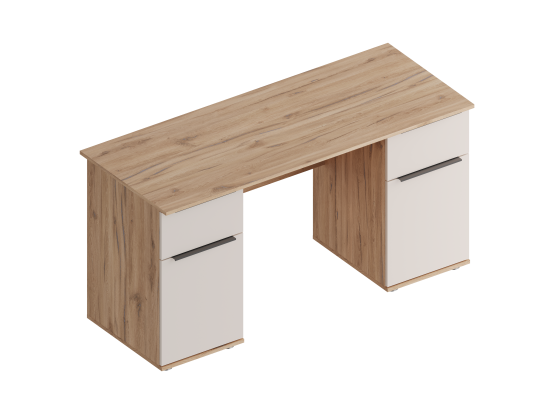 МС "Сицилия" Стол письменный 2-х тумбовый 1500х600х760 Дуб альпийский/Тефия, Велес