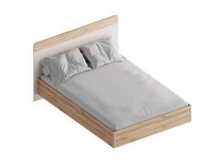 МС "Сицилия" Кровать 1,4 (футорка 10) 1562х2049х1020 Дуб альпийский/Тефия