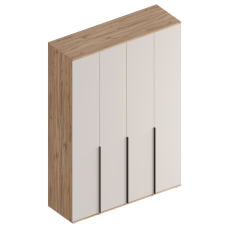 МС "Сицилия" Шкаф 4-ств для одежды 1600х520х2300 Дуб альпийский/Тефия
