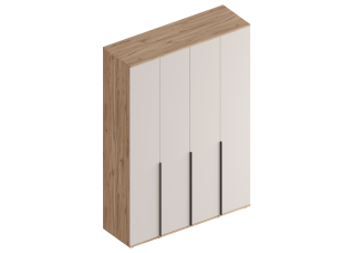 МС "Сицилия" Шкаф 4-ств для одежды 1600х520х2300 Дуб альпийский/Тефия
