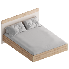 МС "Сицилия" Кровать 1,6 (футорка 10) 1762х2049х1020 Дуб альпийский/Тефия