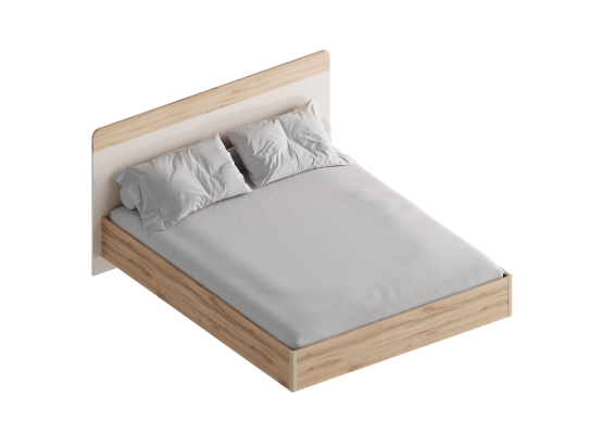 МС "Сицилия" Кровать 1,6 (футорка 10) 1762х2049х1020 Дуб альпийский/Тефия, Велес