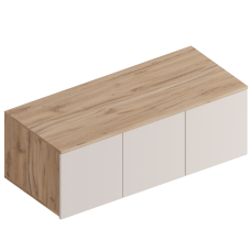 МС "Сицилия" Шкаф настенный 3-ств 1200х520х420 Дуб альпийский/Тефия