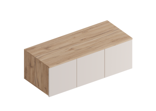 МС "Сицилия" Шкаф настенный 3-ств 1200х520х420 Дуб альпийский/Тефия