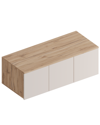 МС "Сицилия" Шкаф настенный 3-ств 1200х520х420 Дуб альпийский/Тефия, Велес