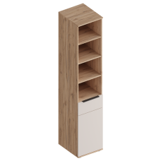 МС "Сицилия" Пенал 1-ств с ящиком и полками 450х520х2300 Дуб альпийский/Тефия