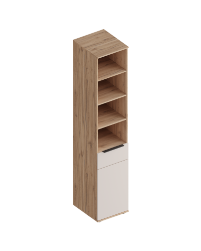 МС "Сицилия" Пенал 1-ств с ящиком и полками 450х520х2300 Дуб альпийский/Тефия, Велес