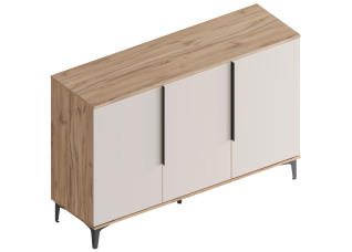 МС "Сицилия" Комод 3-ств (футорка 10) 1500х460х1000 Дуб альпийский/Тефия