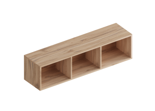 МС "Сицилия" Полка настенная открытая 1200х300х300 Дуб альпийский