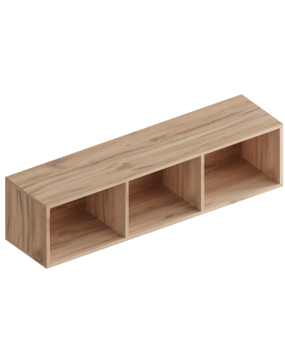 МС "Сицилия" Полка настенная открытая 1200х300х300 Дуб альпийский, Велес