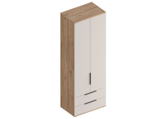 МС "Сицилия" Шкаф 2-ств с 2 ящиками 800х520х2300 Дуб альпийский/Тефия, Велес
