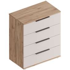 МС "Сицилия" Комод с 4 ящиками 800х460х940 Дуб альпийский/Тефия