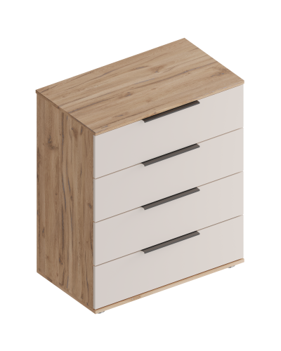 МС "Сицилия" Комод с 4 ящиками 800х460х940 Дуб альпийский/Тефия, Велес