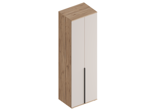 МС "Сицилия" Шкаф 2-ств с полками (штанга в комплекте) 700х520х2300 Дуб альпийский/Тефия