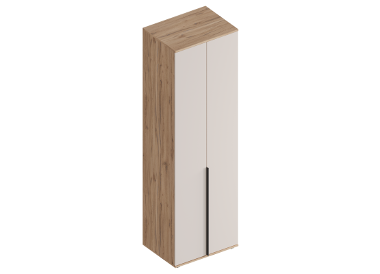 МС "Сицилия" Шкаф 2-ств с полками (штанга в комплекте) 700х520х2300 Дуб альпийский/Тефия, Велес