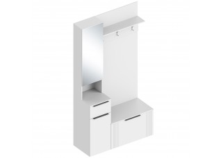 МС "Вита" Прихожая ЛЕВАЯ/ПРАВАЯ 1200х450х2200 Белый лофт