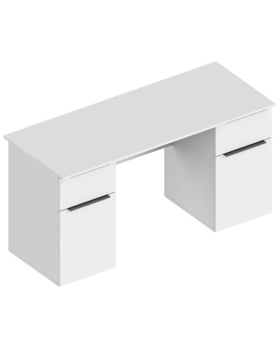 МС "Вита" Стол письменный 2-х тумбовый 1500х600х760 Белый лофт, Велес