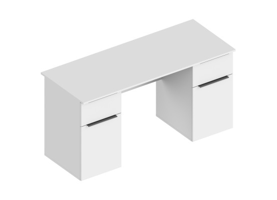МС "Вита" Стол письменный 2-х тумбовый 1500х600х760 Белый лофт, Велес