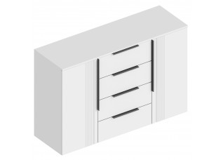 МС "Вита" Комод 2-ств с 4 ящиками 1400х460х930 Белый лофт (ПАЗ)