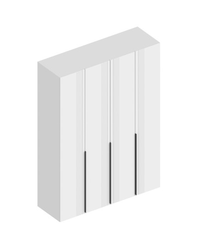 МС "Вита" Шкаф 4-ств для одежды 1600х520х2200 Белый лофт, Велес